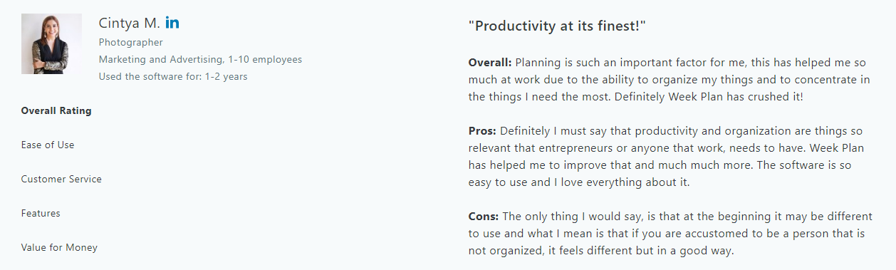weekplan review